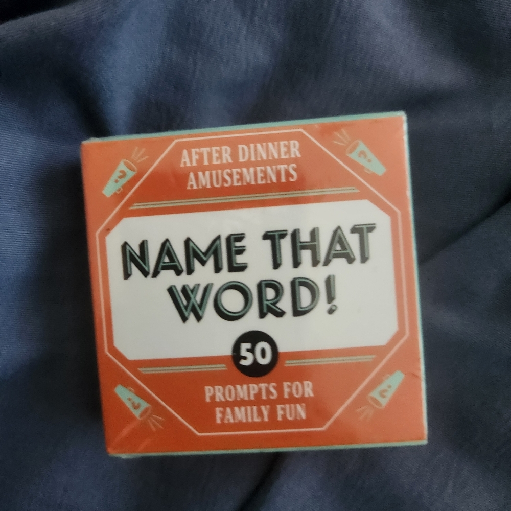 Name That Word! Card Game - Orange and White